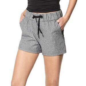 Lululemon On The Fly Shorts Womens Size 8 Alpine White & Black Inseam 2.5”